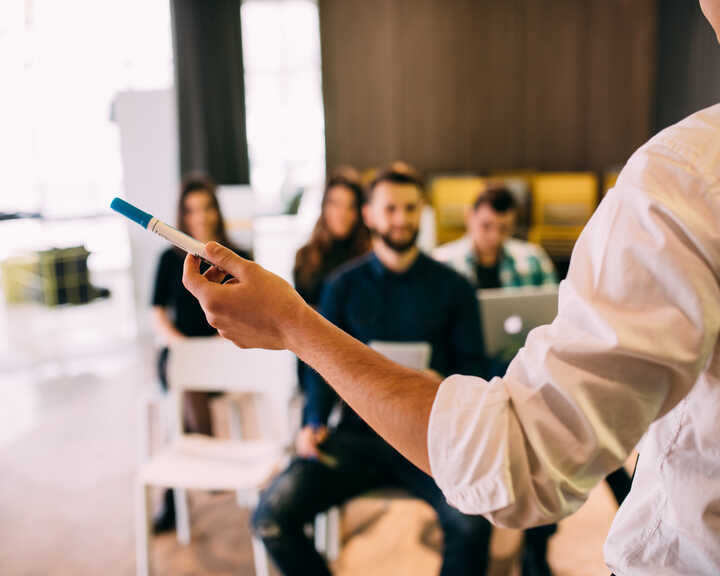 speaker at a conference for professional development